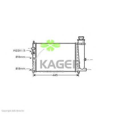 Радиатор, охлаждение двигателя KAGER 310850