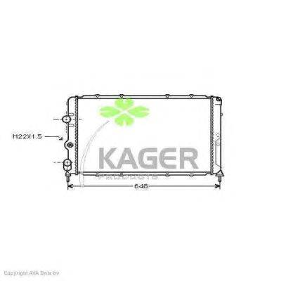 Радиатор, охлаждение двигателя KAGER 31-0947