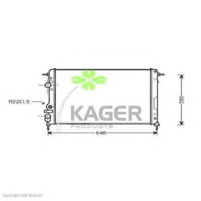 Радиатор, охлаждение двигателя KAGER 31-0960
