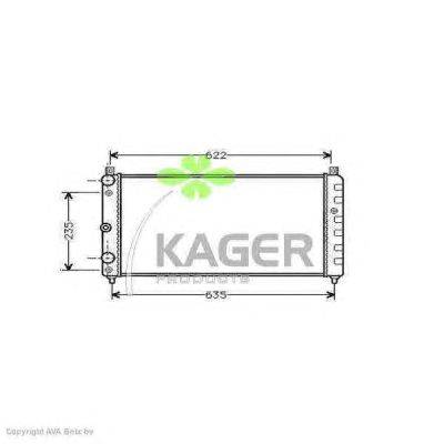 Радиатор, охлаждение двигателя KAGER 31-0993