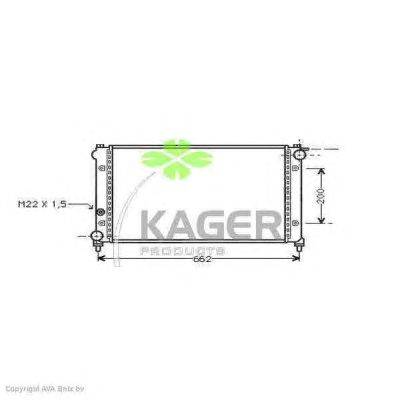 Радиатор, охлаждение двигателя KAGER 311009