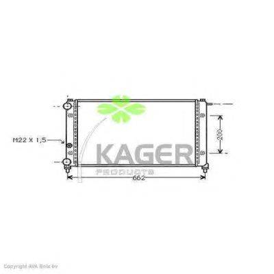 Радиатор, охлаждение двигателя KAGER 311010