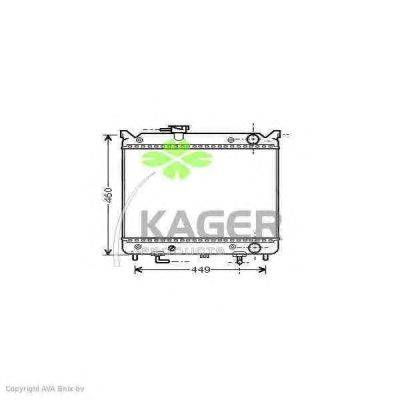 Радиатор, охлаждение двигателя KAGER 31-1067