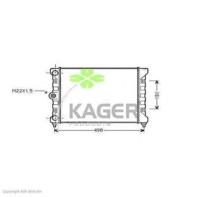 Радиатор, охлаждение двигателя KAGER 311169