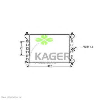 Радиатор, охлаждение двигателя KAGER 311189