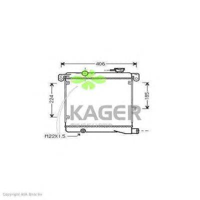 Радиатор, охлаждение двигателя KAGER 31-1249