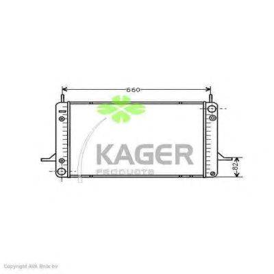 Радиатор, охлаждение двигателя KAGER 31-1261