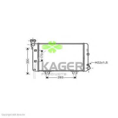 Радиатор, охлаждение двигателя KAGER 31-1324