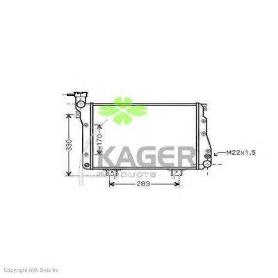 Радиатор, охлаждение двигателя KAGER 311328