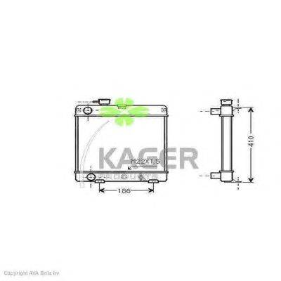 Радиатор, охлаждение двигателя KAGER 31-1363