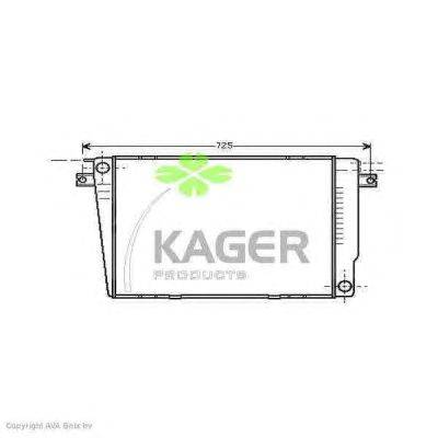 Радиатор, охлаждение двигателя KAGER 311457