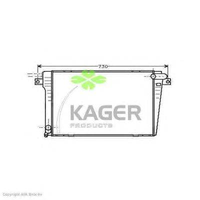 Радиатор, охлаждение двигателя KAGER 311510