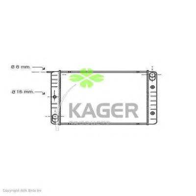 Радиатор, охлаждение двигателя KAGER 311562