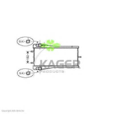 Радиатор, охлаждение двигателя KAGER 31-1591
