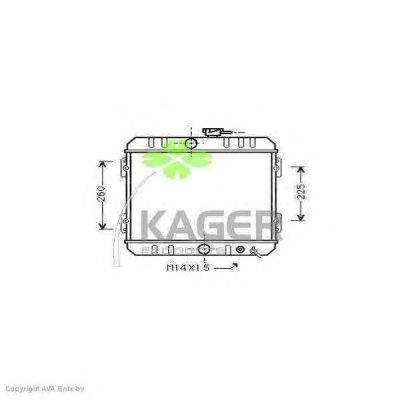 Радиатор, охлаждение двигателя KAGER 311985