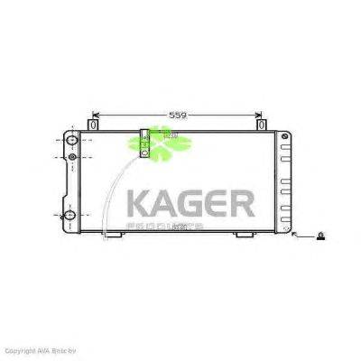 Радиатор, охлаждение двигателя KAGER 312120