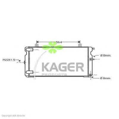 Радиатор, охлаждение двигателя KAGER 31-2121