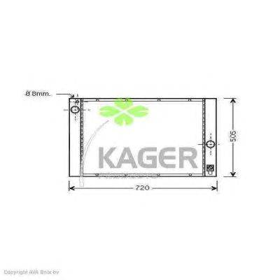 Радиатор, охлаждение двигателя KAGER 31-2190