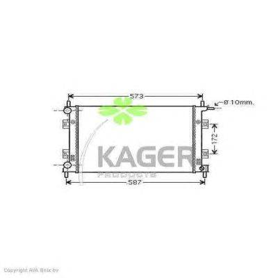 Радиатор, охлаждение двигателя KAGER 312255