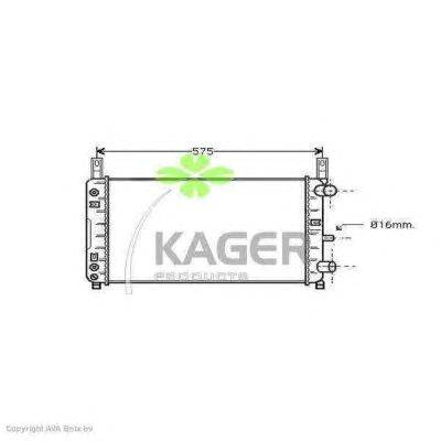 Радиатор, охлаждение двигателя KAGER 31-2263