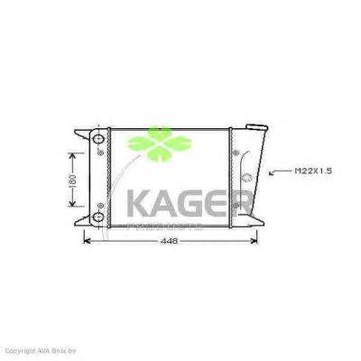 Радиатор, охлаждение двигателя KAGER 31-2314