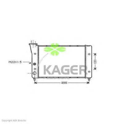 Радиатор, охлаждение двигателя KAGER 31-2324