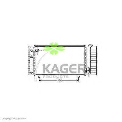 Радиатор, охлаждение двигателя KAGER 312389