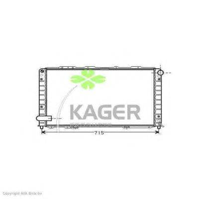 Радиатор, охлаждение двигателя KAGER 312451
