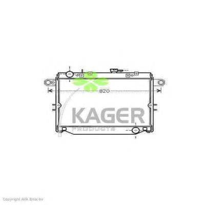 Радиатор, охлаждение двигателя KAGER 312520