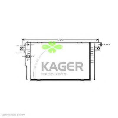 Радиатор, охлаждение двигателя KAGER 31-2625