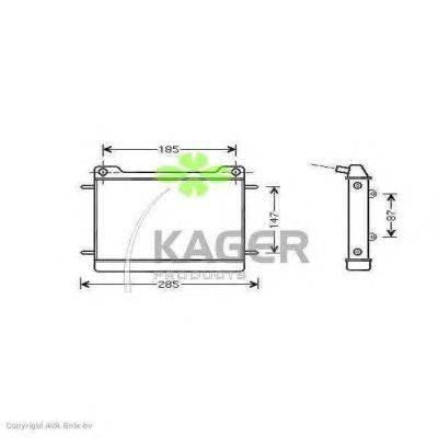 Радиатор, охлаждение двигателя KAGER 31-2681