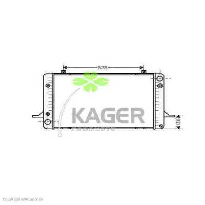 Радиатор, охлаждение двигателя KAGER 31-2686