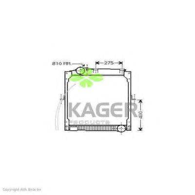 Радиатор, охлаждение двигателя KAGER 31-2717
