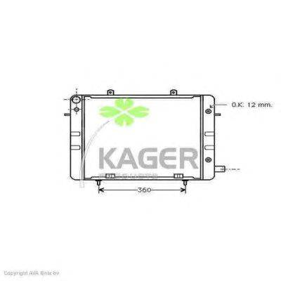 Радиатор, охлаждение двигателя KAGER 312733