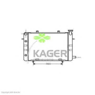 Радиатор, охлаждение двигателя KAGER 312739