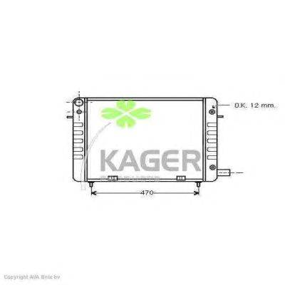 Радиатор, охлаждение двигателя KAGER 312745