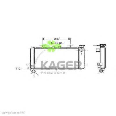 Теплообменник, отопление салона KAGER 312749