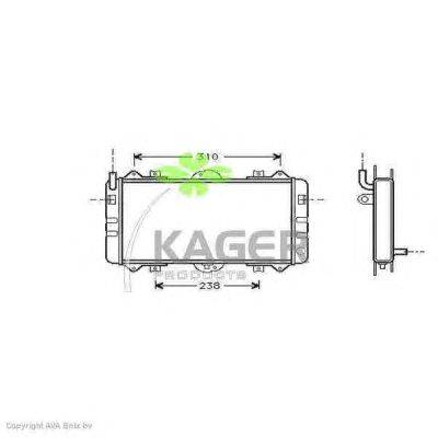 Радиатор, охлаждение двигателя KAGER 312751