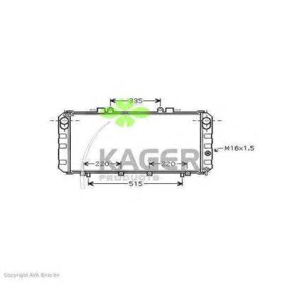 Радиатор, охлаждение двигателя KAGER 312754