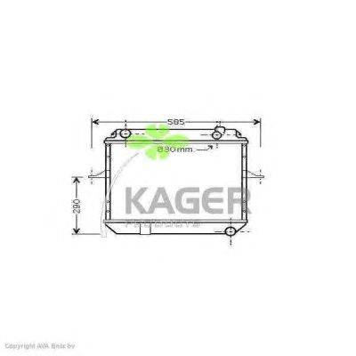 Радиатор, охлаждение двигателя KAGER 31-2769