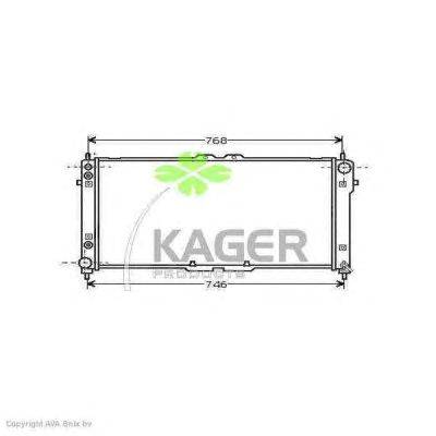 Радиатор, охлаждение двигателя KAGER 312922