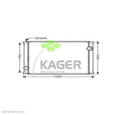 Радиатор, охлаждение двигателя KAGER 312939