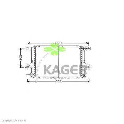 Радиатор, охлаждение двигателя KAGER 312940