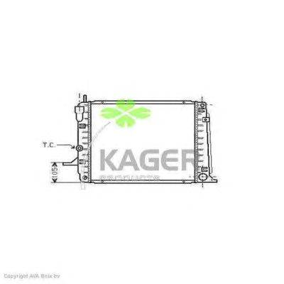 Радиатор, охлаждение двигателя KAGER 31-3142