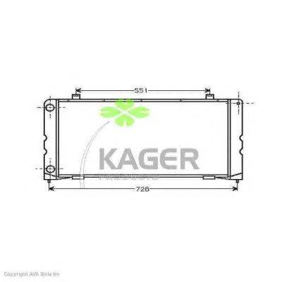 Радиатор, охлаждение двигателя KAGER 313170