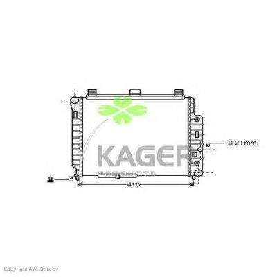 Радиатор, охлаждение двигателя KAGER 313212