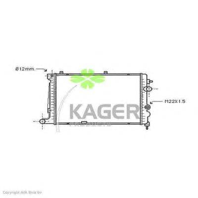 Радиатор, охлаждение двигателя KAGER 31-3467