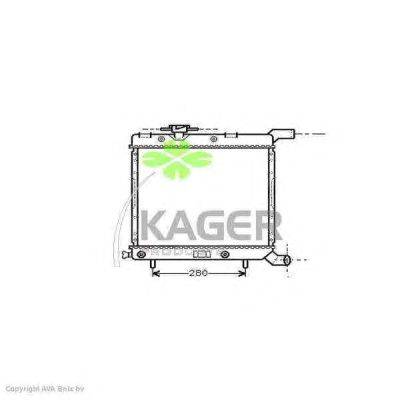 Радиатор, охлаждение двигателя KAGER 313498