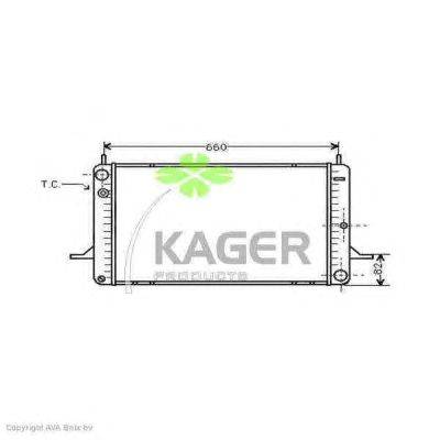 Радиатор, охлаждение двигателя KAGER 31-3652