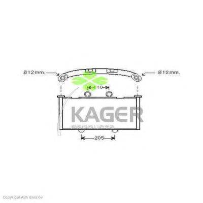 Радиатор, охлаждение двигателя KAGER 313788